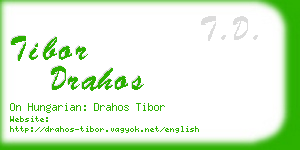 tibor drahos business card